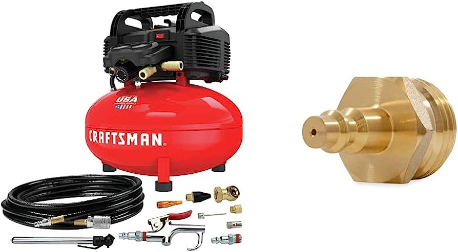 CRAFTSMAN Air Compressor, 6 Gallon, Pancake, Oil-Free with 13 Piece Accessory Kit (CMEC6150K)