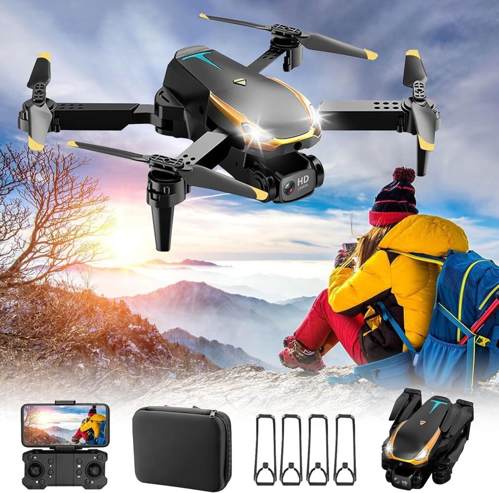 Dual 1080P HD FPV Camera Drone - Remote Control With Altitude Hold Headless Mode, Newly One Key Start Speed Adjustment, Toys Gifts For Boys  Girls