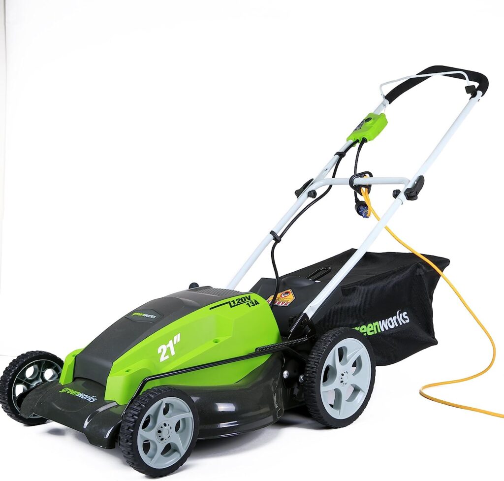 Greenworks 21-Inch 13 Amp Corded Electric Lawn Mower 25112