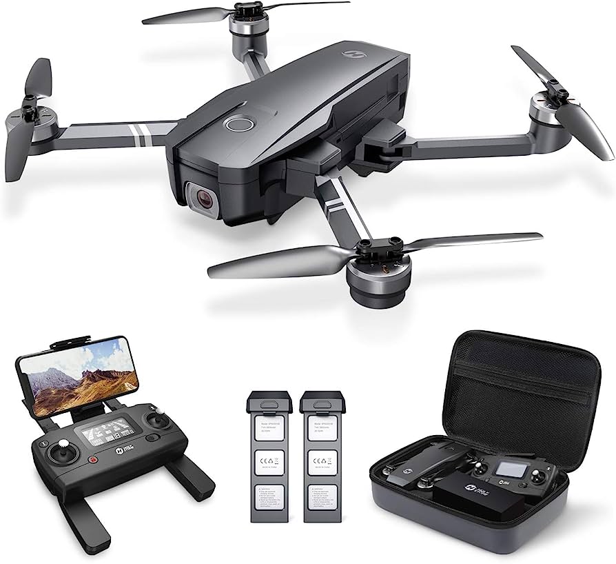 Holy Stone 2 Axis Gimbal GPS Drone with 4K EIS Camera for Adults Beginner, HS720G Foldable FPV RC Quadcopter with Brushless Motor, 5G WiFi Transmission, Optical Flow, Follow Me, Smart Return Home