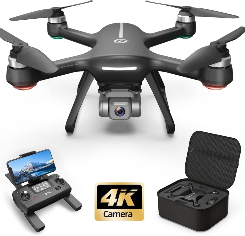 Holy Stone HS700E 4K UHD Drone with EIS Anti Shake 130 FOV Camera for Adults, GPS Quadcopter with 5GHz FPV Transmission, Brushless Motor, Easy Auto Return Home, Follow Me and Outdoor Carrying Case