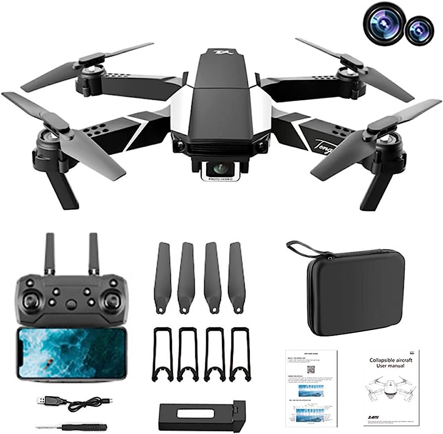Mini Drone New Upgrade RC Quadcopter Drone with Optical Fl-ow Localization 4K Dual Camera for Adults Kids Beginner, WiFi FPV Live Video Auto Remote Control, Toys Gift for Boy Girl