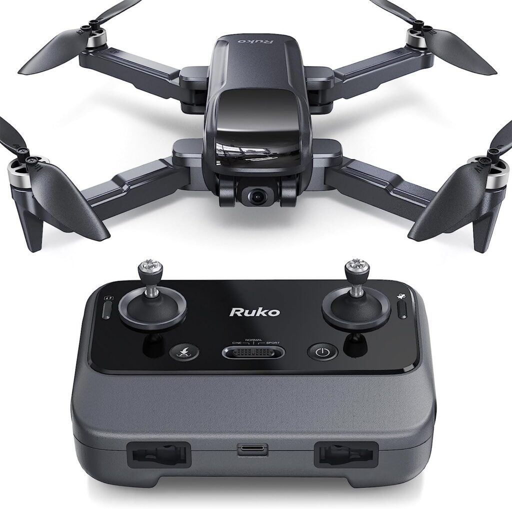 Ruko U11PRO First Drone with Camera for Adults, 4K UHD Camera, Advanced Controller, 52 Mins Fly Fun Time 2 Extra Batteries, GPS Auto Return, Indoor-Outdoor Mode, Scale 5 Wind Resistance, Beginners