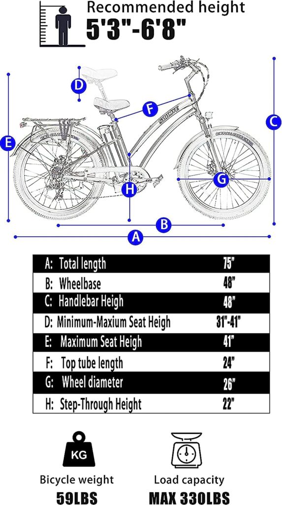 Soumye Beach Cruiser Electric Bicycle: 1.ã 500W Brushless Motor, 48V/13Ah Removable Battery, 26âx2.235 Tire, Max speed 25 miles/Hourã 2.ã750W Brushless Motor, 48V/16Ah Removable Battery, 26âx4.0 Fat Tire, Max speed 28 miles/Hour. ã All Has Step-Over/Step-Thru Frame, Use M5 Larger Size Display, SHIMANO 7 Gears Mountain e-Bike, Far Tire Snow Electric Bike And Adults eBike