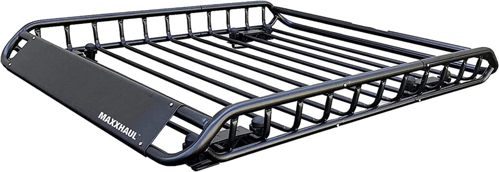 MaxxHaul 70115 46 x 36 x 4-1/2 Roof Rack Rooftop Cargo Carrier Steel Basket, Car Top Luggage Holder for SUV and Pick Up Trucks - 150 lb. Capacity