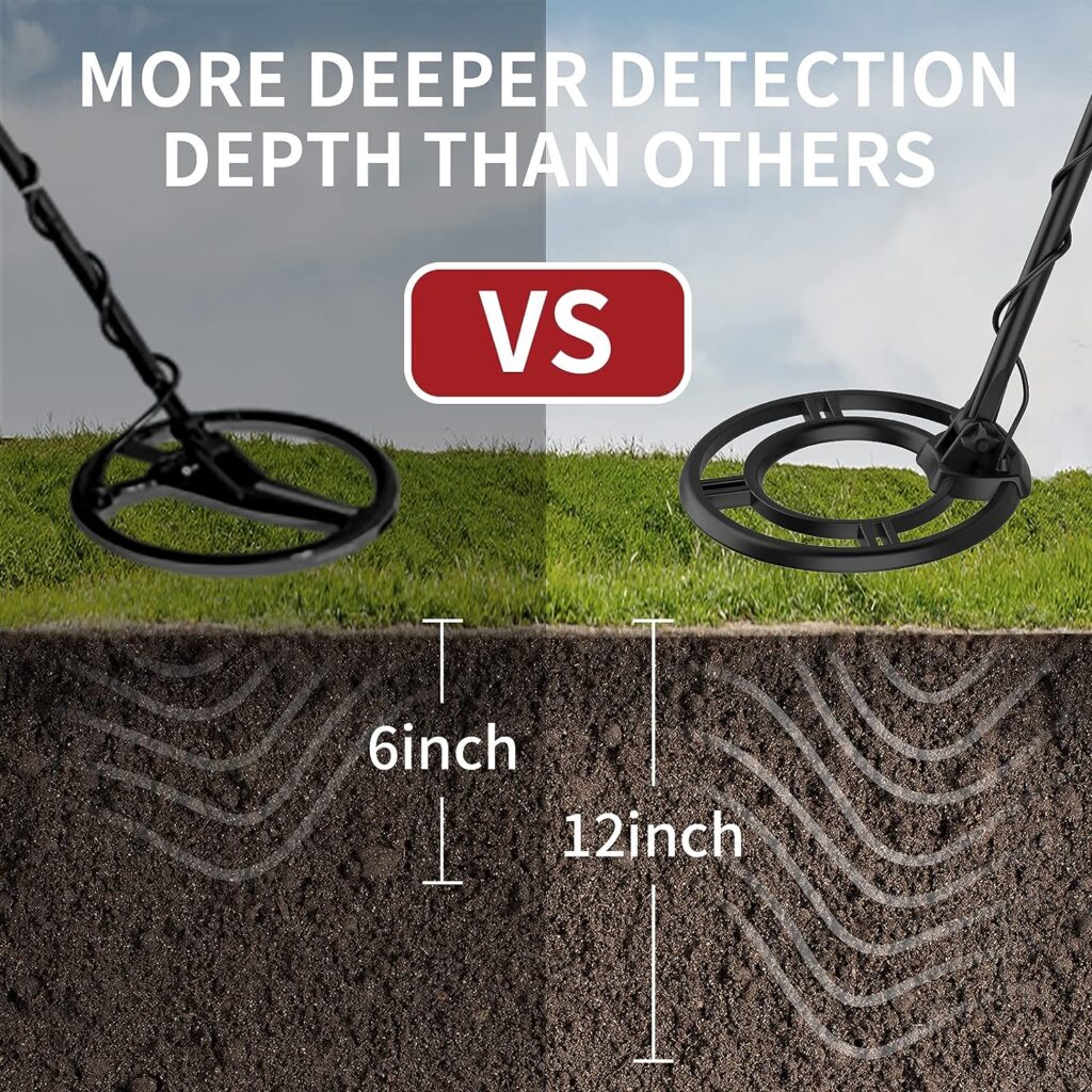 ULHUND Upgraded Metal Detectors for Adults-Professional Higher Accuracy Higher Sensitivity 9 Gold Detector with Bigger LCD Display, Advanced DSP Chip 10 Coil Metal Detector with 12 Detection Depth