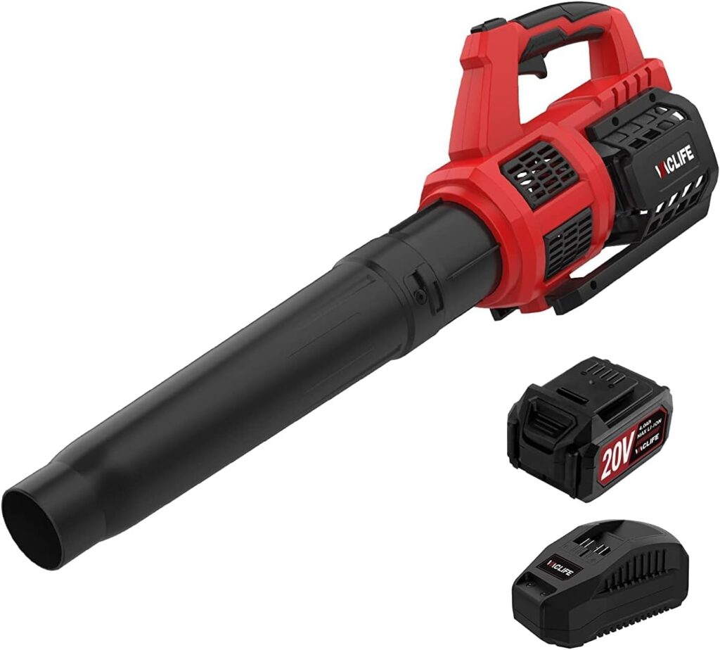 VacLife Leaf Blower Cordless with Battery and Charger -350CFM 150MPH 20V Electric Leaf Blower with Advanced Turbo High-Speed Mode, Perfect for Cleaning Lawn, Yard, Garage, Patio Sidewalk (VL717)